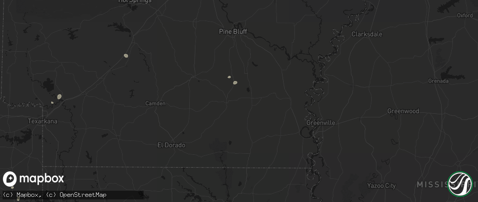 Hail map in Wilmar, AR on May 23, 2026