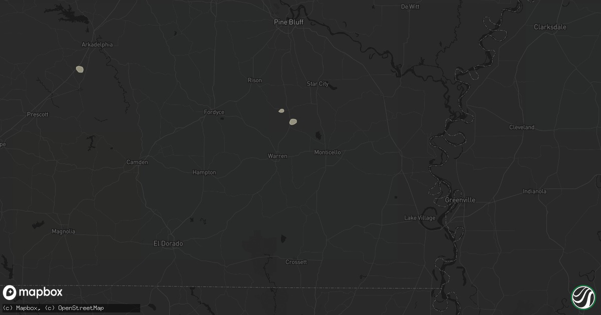 Hail map in Wilmar, AR on May 23, 2026