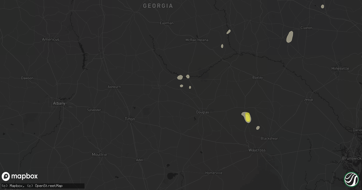 Hail map in Wray, GA on May 23, 2026