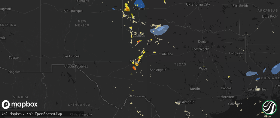 Hail map on May 23, 2026