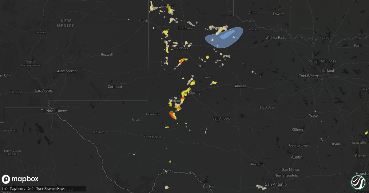 Hail map on May 23, 2026