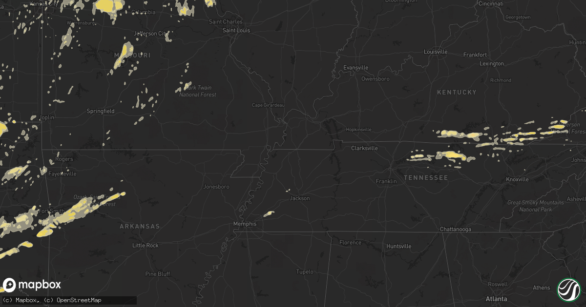 Hail map in Arkansas on May 24, 2011