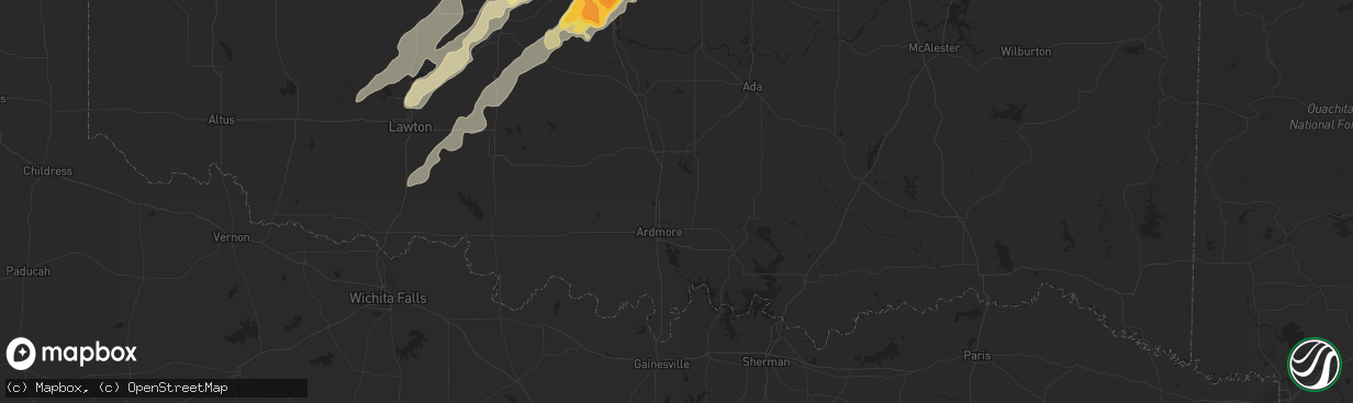 Hail map in Arlington, TX on May 24, 2011
