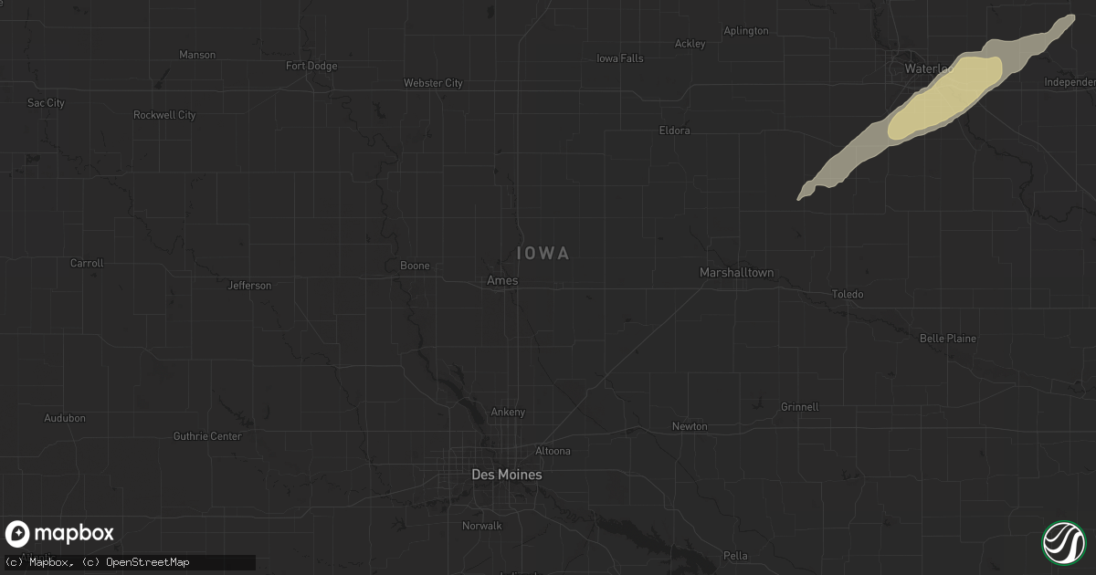 Hail map in Minneapolis, MN on May 24, 2012