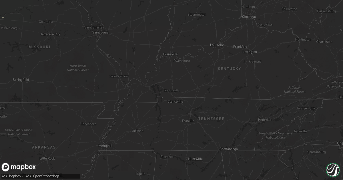 Hail map on May 24, 2012