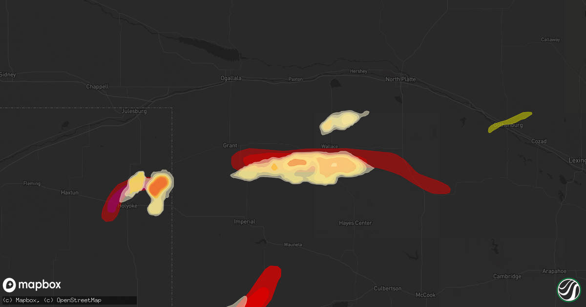 Hail map in Elsie, NE on May 24, 2013