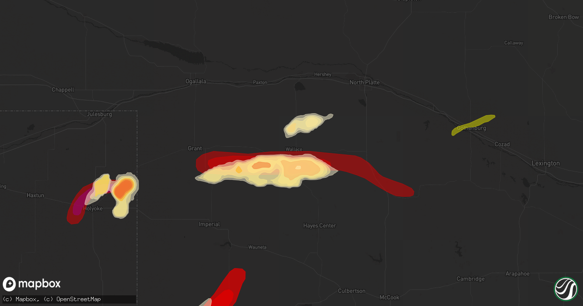 Hail map in Wallace, NE on May 24, 2013