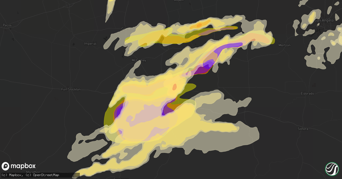 Hail map in Iraan, TX on May 24, 2014
