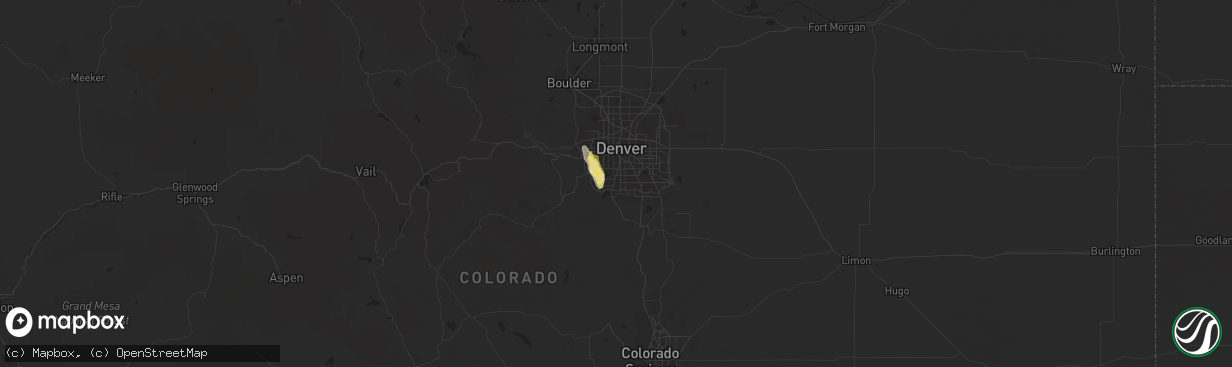 Hail map in Littleton, CO on May 24, 2014