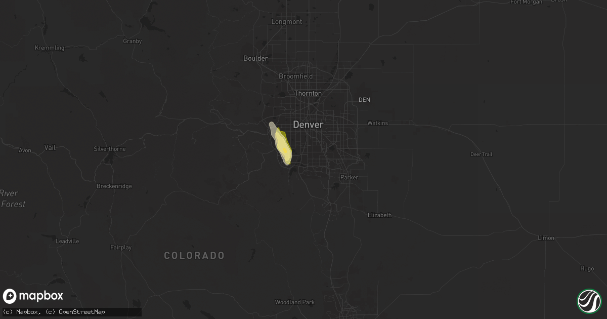 Hail map in Littleton, CO on May 24, 2014