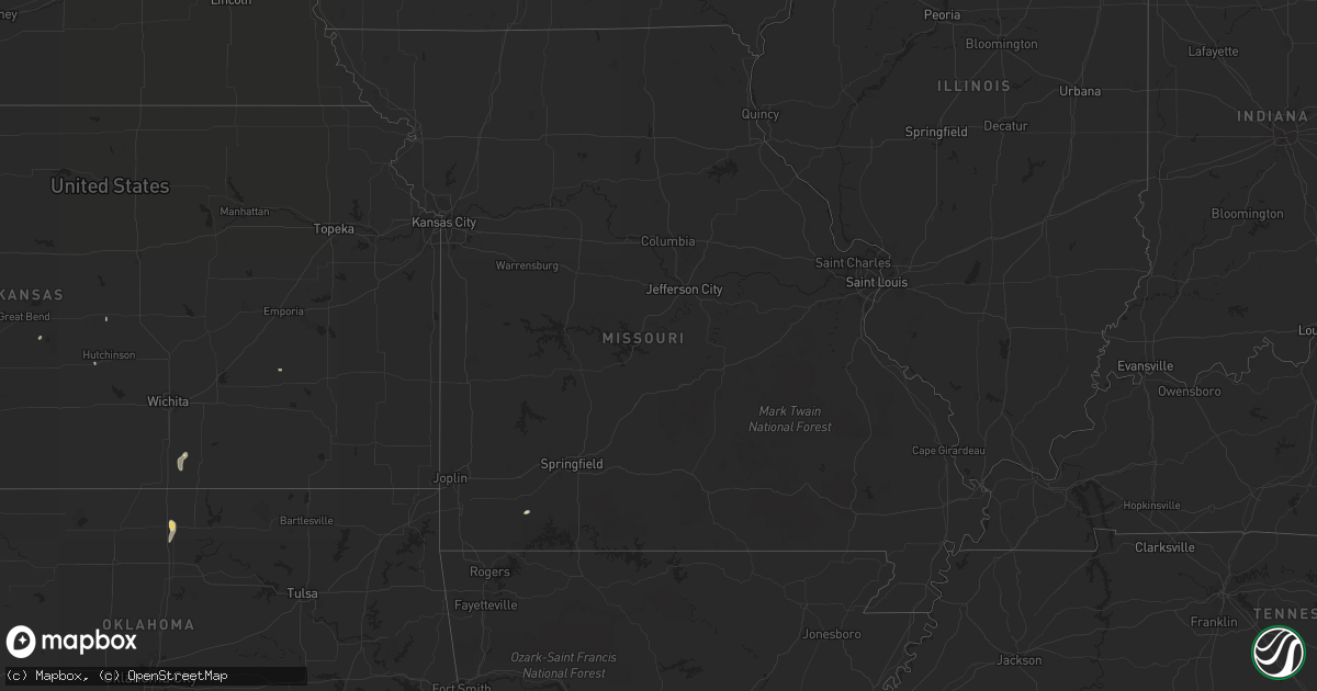 Hail map in Missouri on May 24, 2014