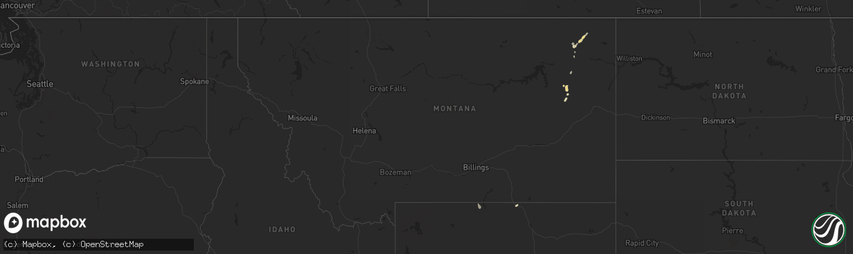 Hail map in Montana on May 24, 2014