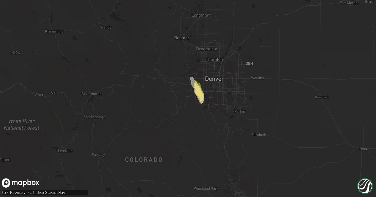 Hail map in Morrison, CO on May 24, 2014