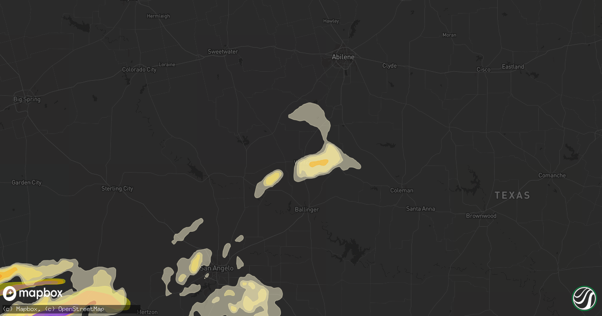 Hail map in Winters, TX on May 24, 2014