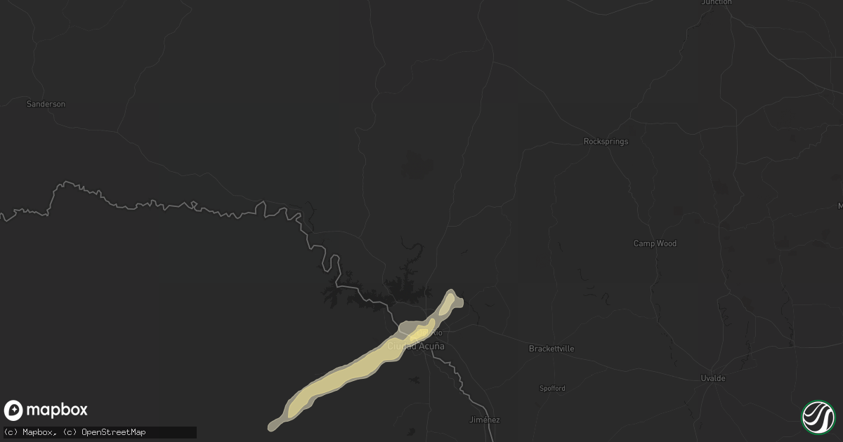 Hail map in Del Rio, TX on May 24, 2015