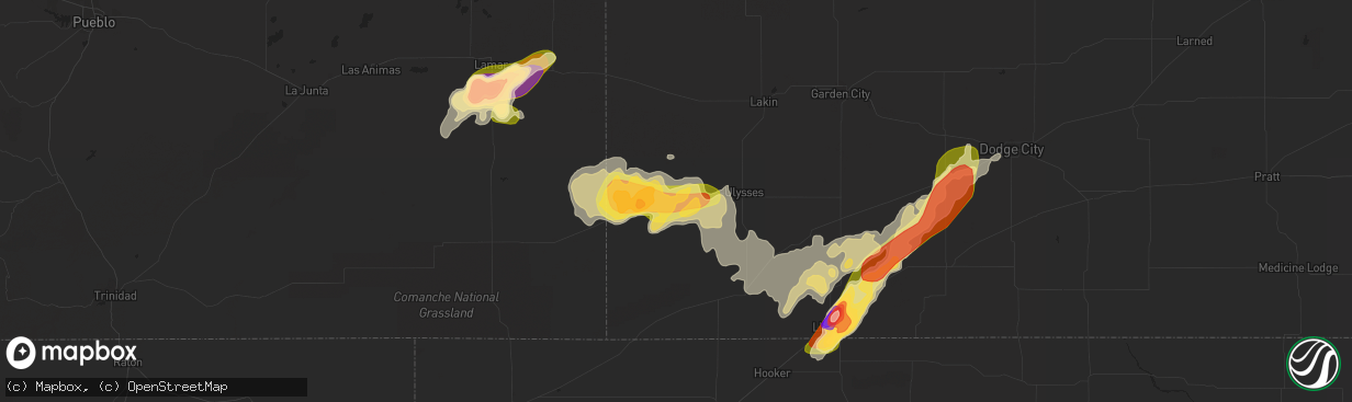 Hail map in Johnson, KS on May 24, 2015