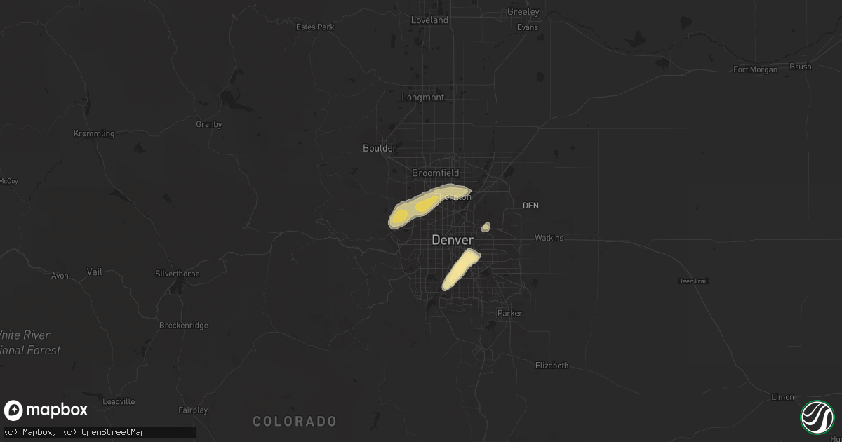 Hail map in Arvada, CO on May 24, 2016