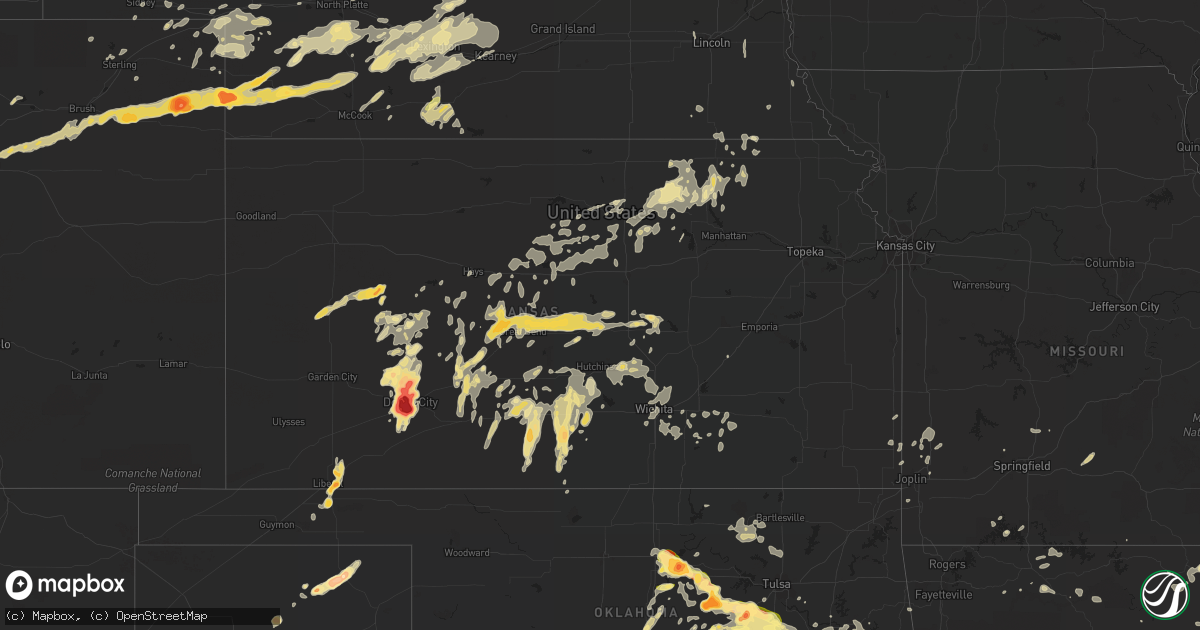 Hail map in Kansas on May 24, 2016