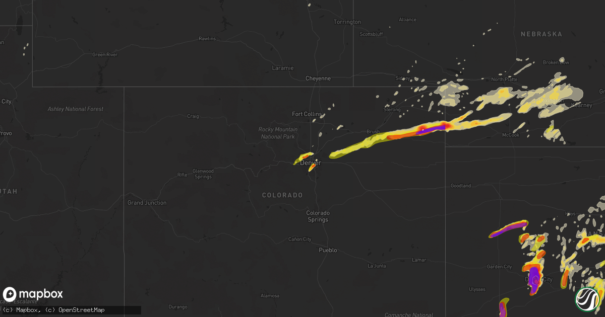 Hail map on May 24, 2016