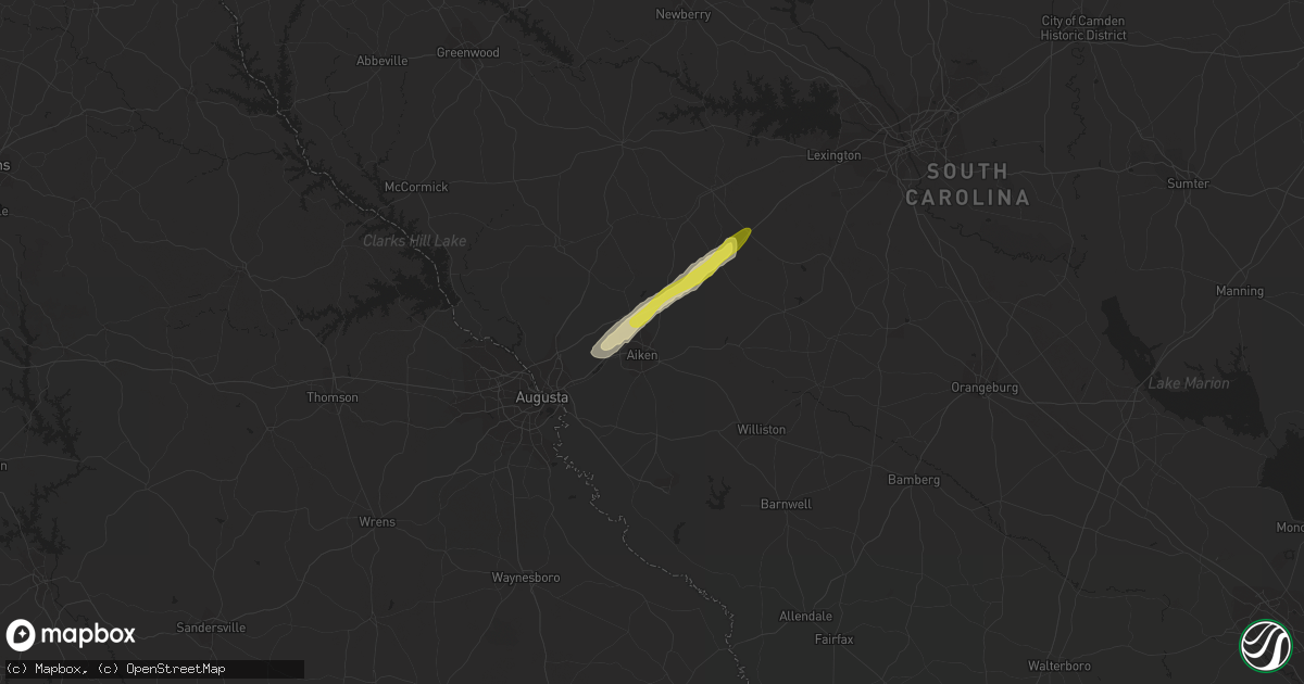 Hail map in Aiken, SC on May 24, 2017