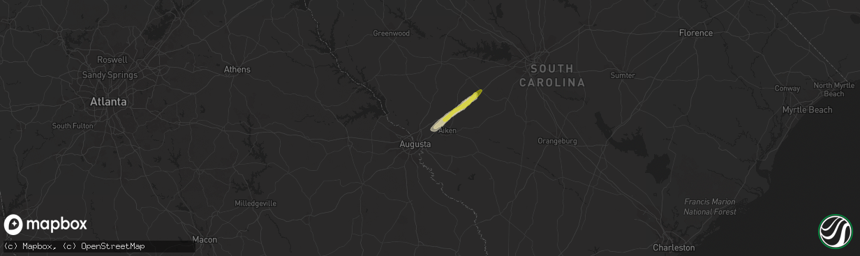 Hail map in Graniteville, SC on May 24, 2017