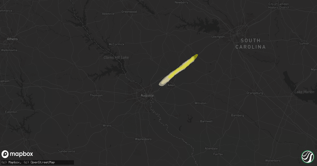 Hail map in Graniteville, SC on May 24, 2017