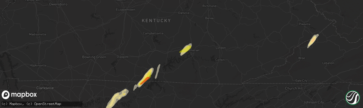 Hail map in Nancy, KY on May 24, 2017