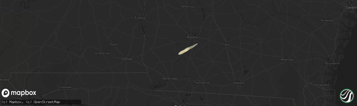 Hail map in Newton, GA on May 24, 2017