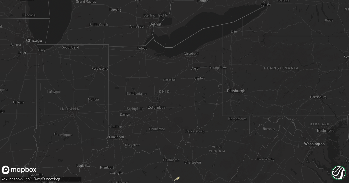 Hail map in Ohio on May 24, 2017