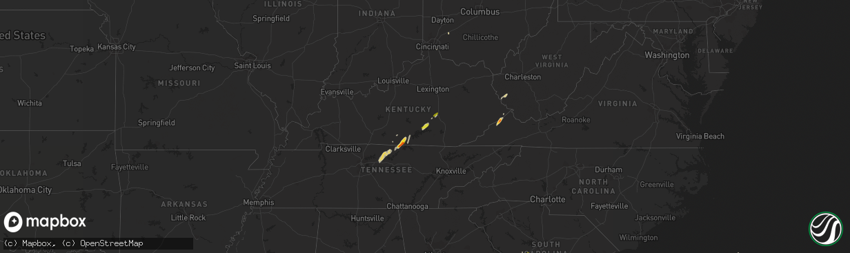 Hail map on May 24, 2017