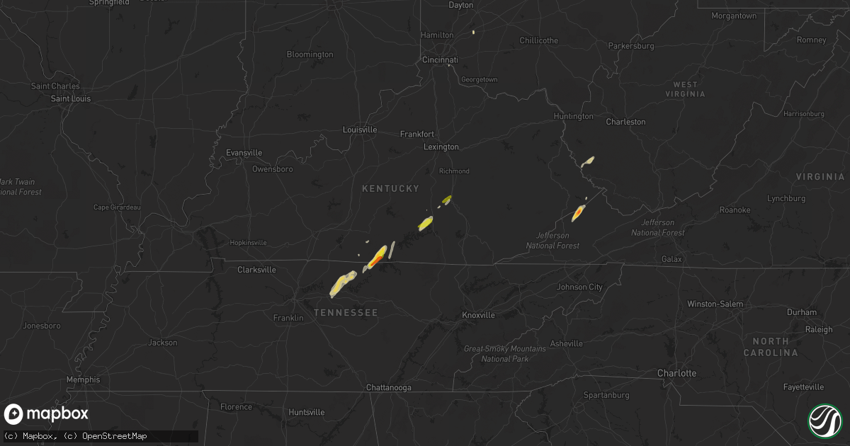 Hail map on May 24, 2017