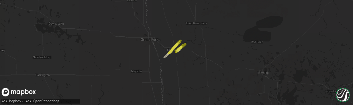 Hail map in Crookston, MN on May 24, 2018