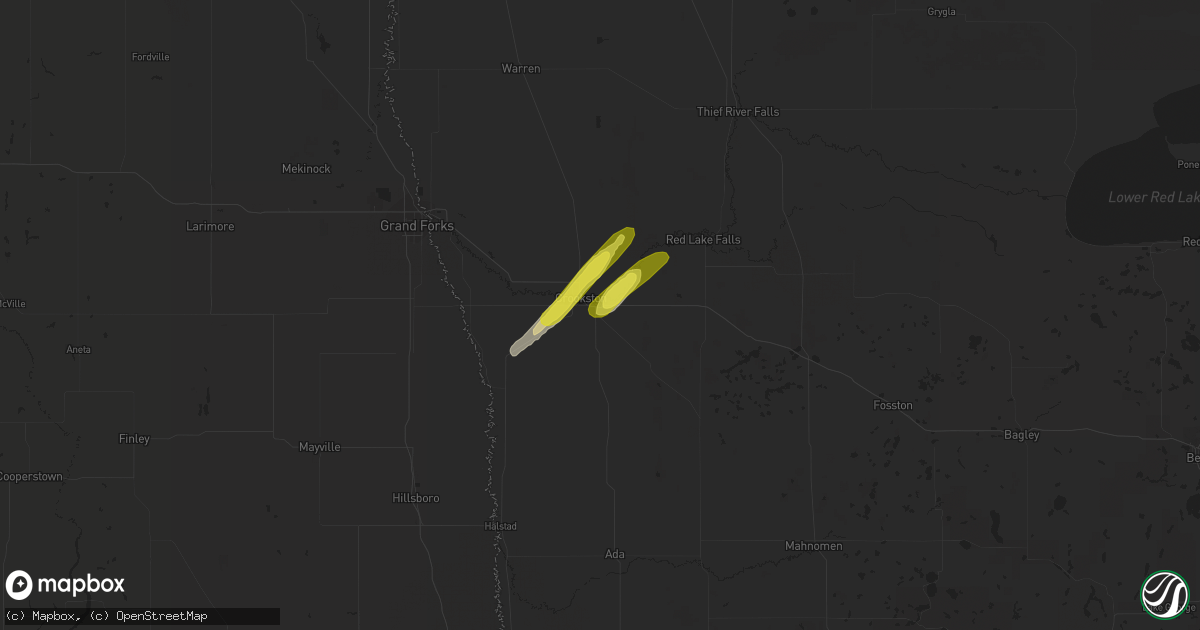 Hail map in Crookston, MN on May 24, 2018