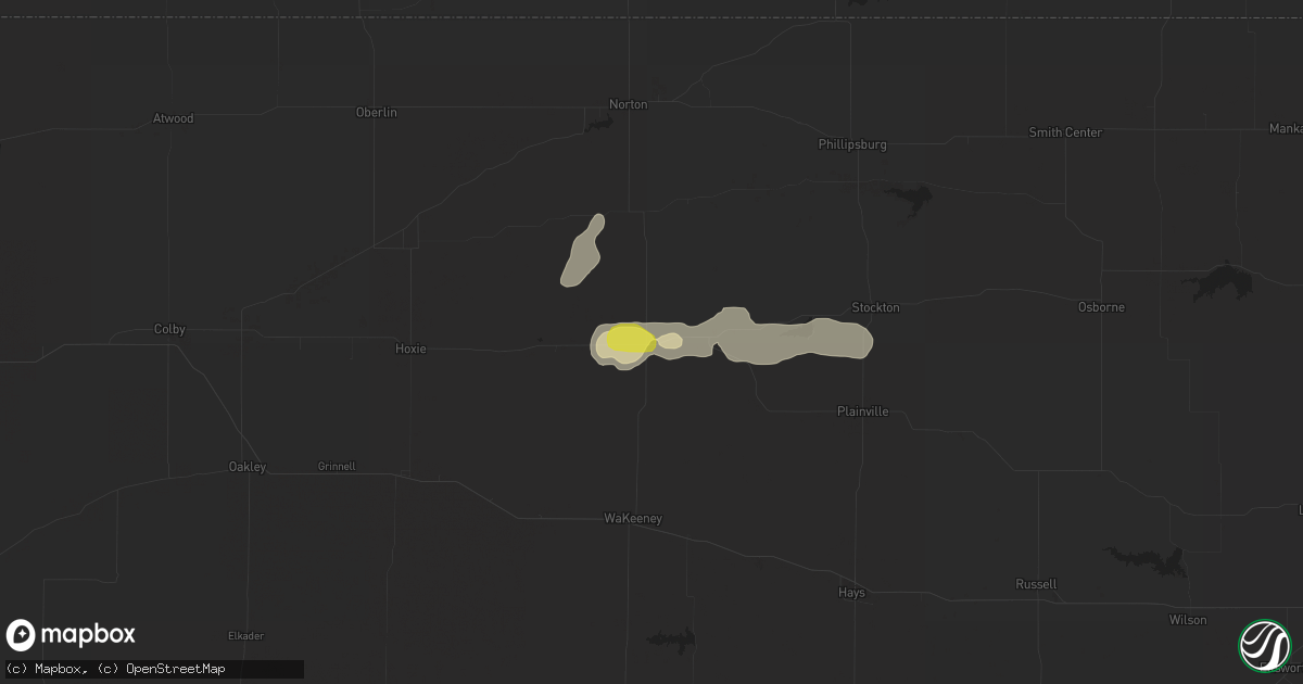 Hail map in Hill City, KS on May 24, 2018
