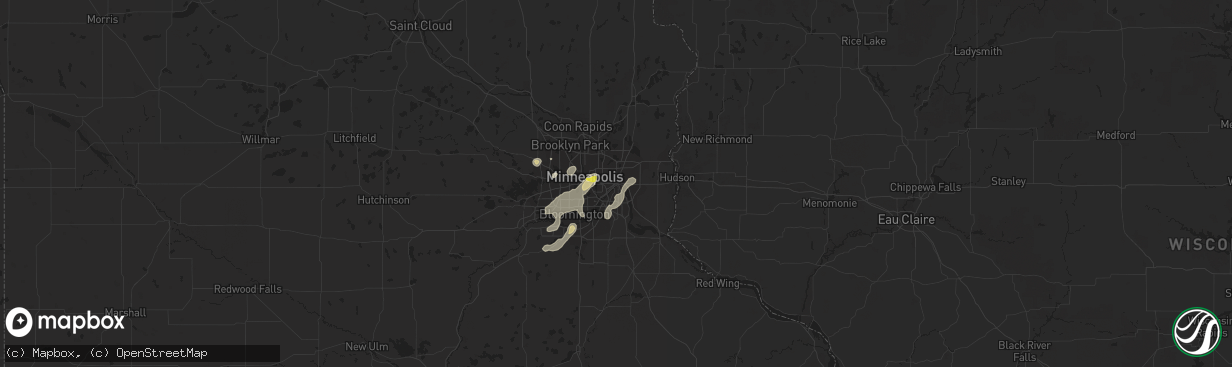 Hail map in Saint Paul, MN on May 24, 2018