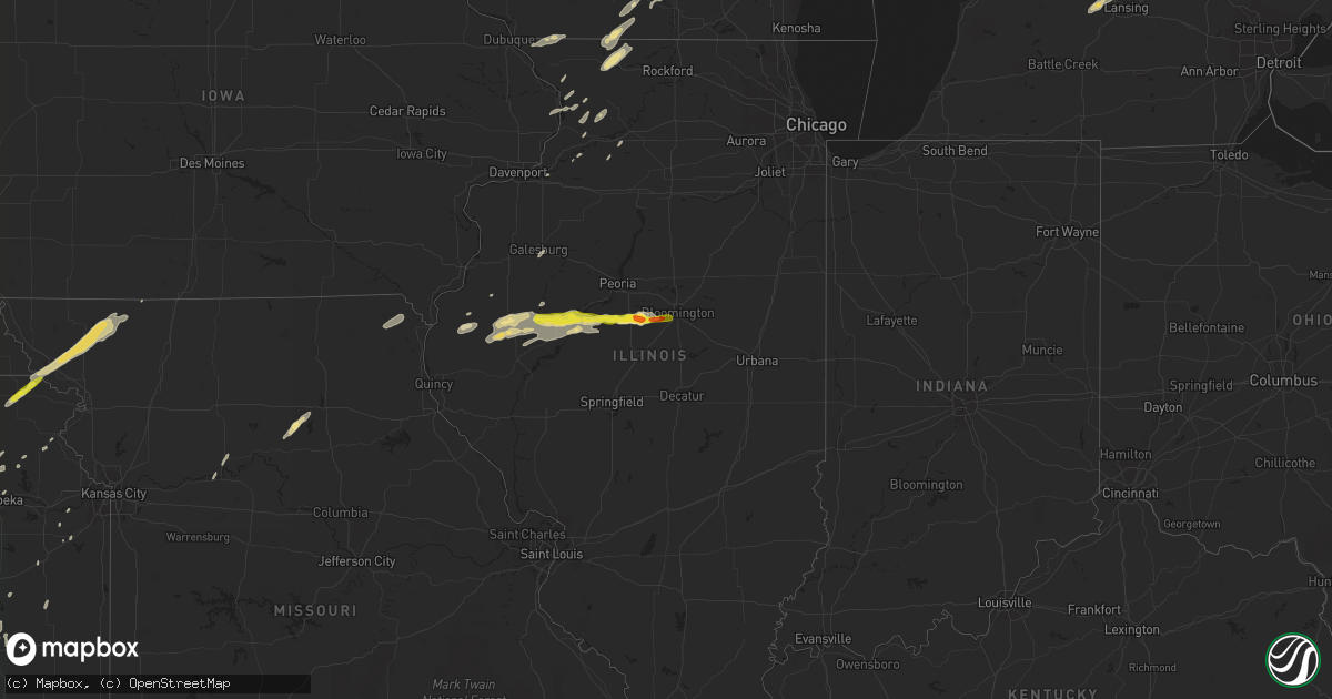 Hail map in Illinois on May 24, 2019