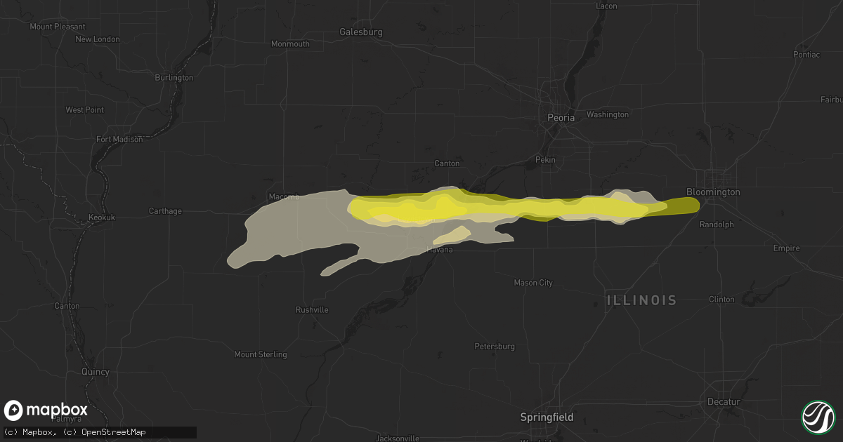 Hail map in Lewistown, IL on May 24, 2019