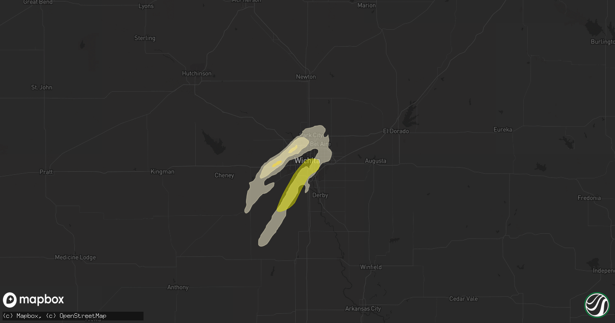 Hail map in Wichita, KS on May 24, 2019