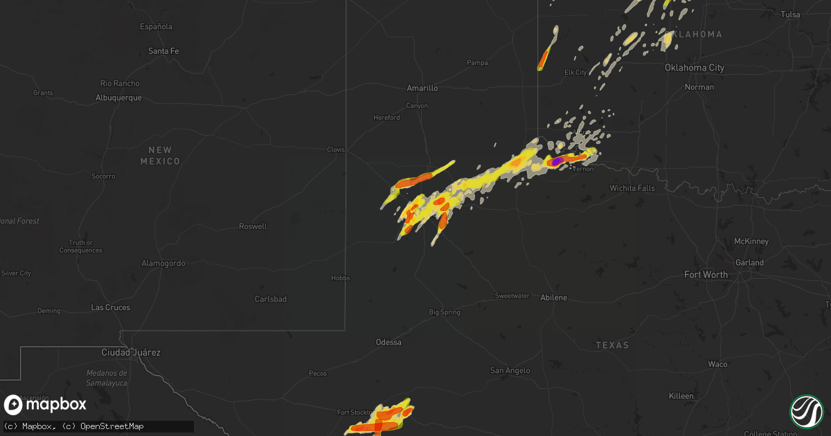 Hail map on May 24, 2019