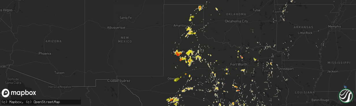 Hail map on May 24, 2020