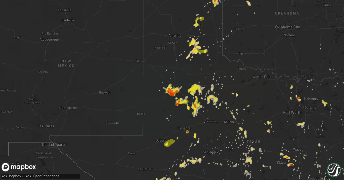 Hail map on May 24, 2020