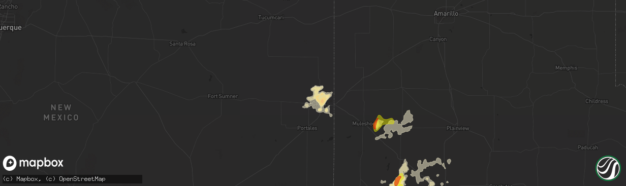 Hail map in Clovis, NM on May 24, 2021