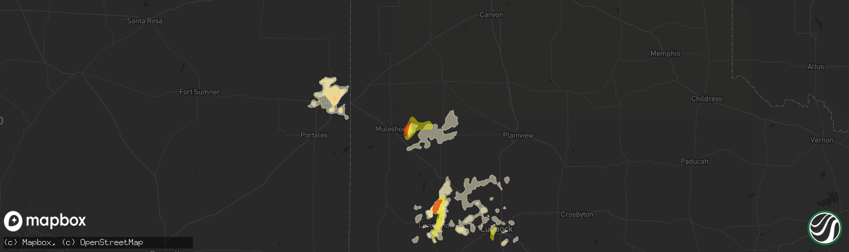 Hail map in Earth, TX on May 24, 2021