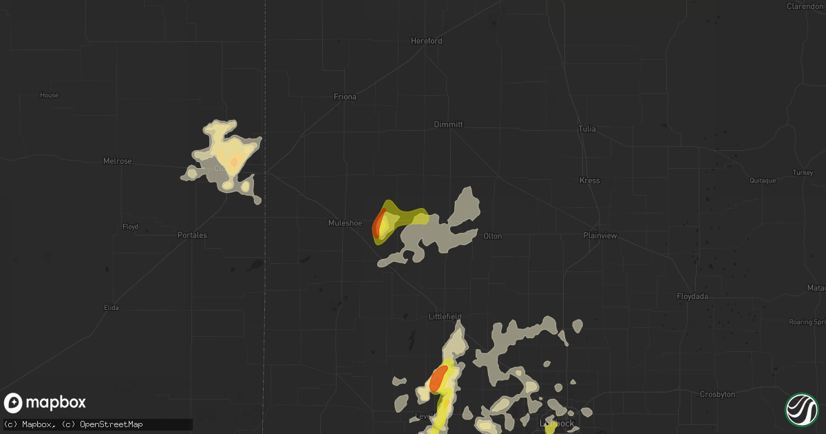 Hail map in Earth, TX on May 24, 2021