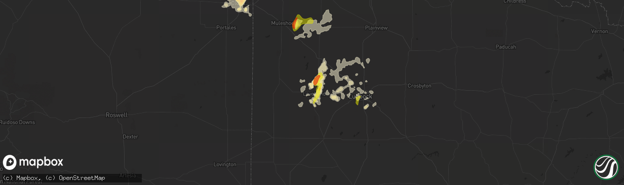 Hail map in Levelland, TX on May 24, 2021