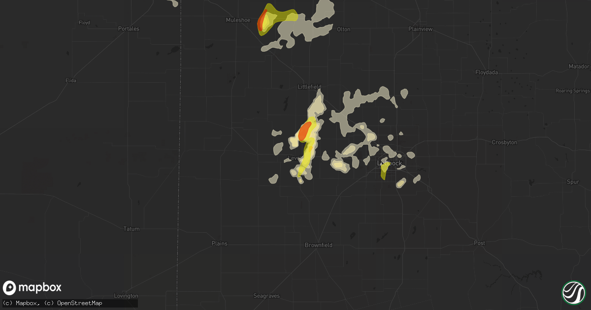 Hail map in Levelland, TX on May 24, 2021