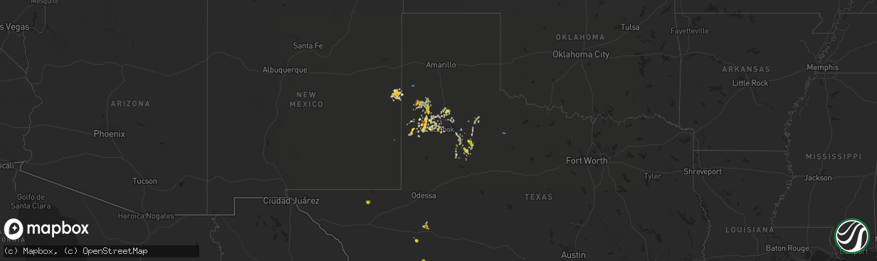 Hail map on May 24, 2021