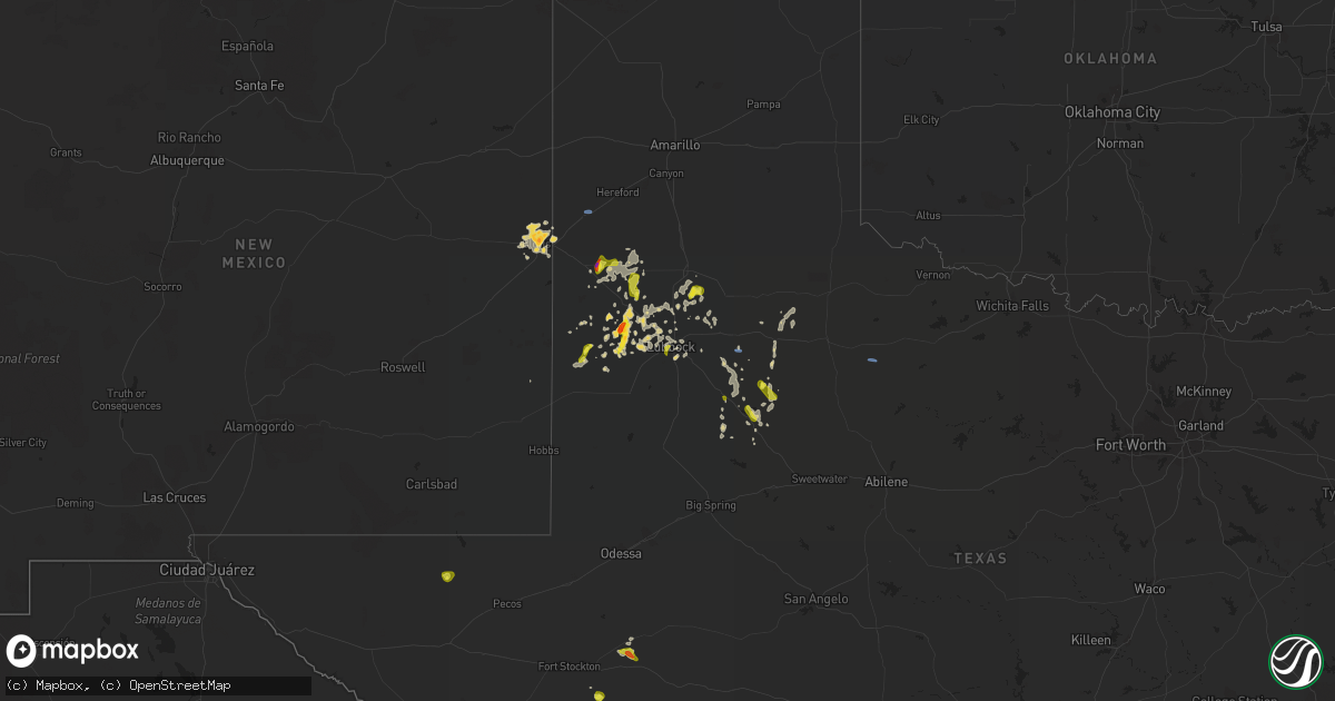 Hail map on May 24, 2021