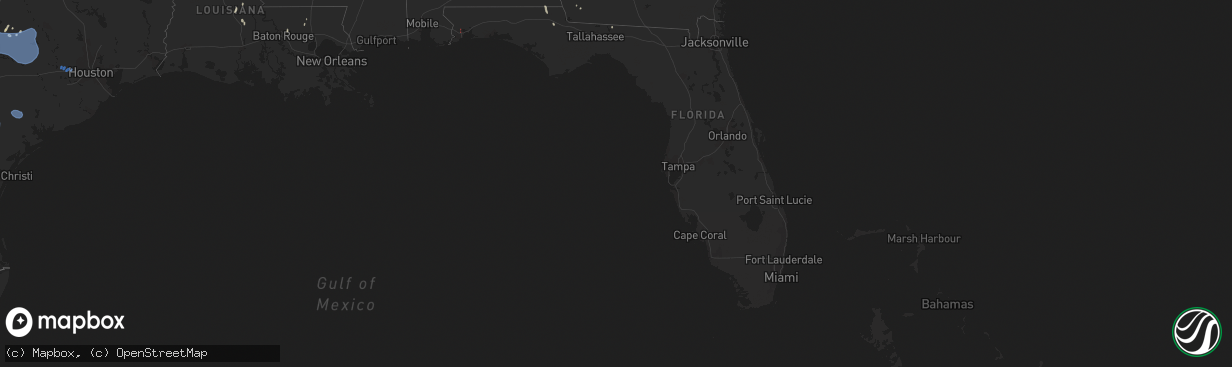 Hail map in Florida on May 24, 2022