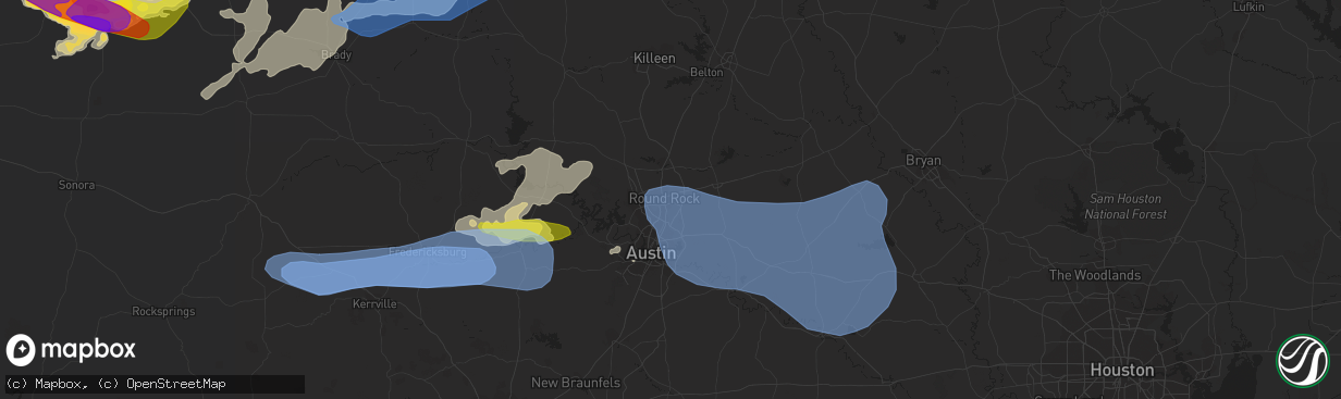 Hail map in Round Rock, TX on May 24, 2022